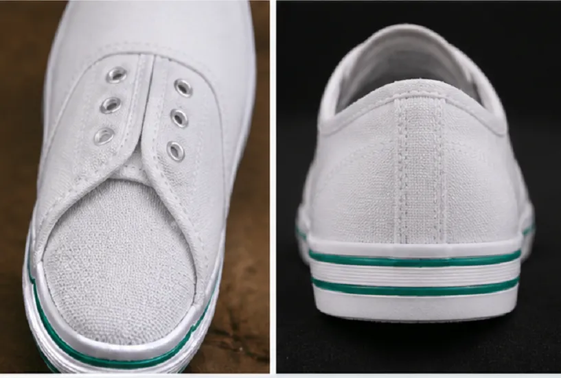 Kids White Canvas School Shoes | Lightweight Lace-Up Shoes for Boys & Girls (4–7 Years) - Image 4