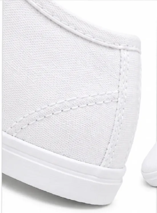 Kids White Canvas School Shoes | Lightweight Uniform Shoes for Boys & Girls - Image 2