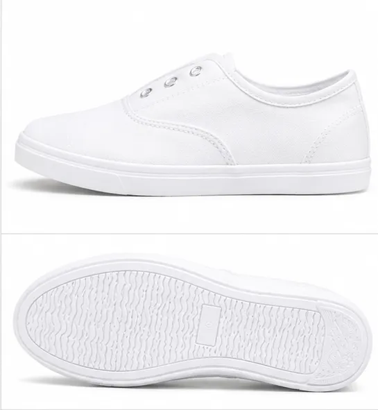 Kids White Canvas School Shoes | Lightweight Uniform Shoes for Boys & Girls - Image 5