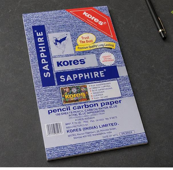 Kores Sapphire Pencil Carbon Paper – 100 Sheets | Royal Blue Carbon Paper for Handwriting & Document Copying - Image 4