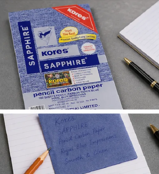 Kores Sapphire Pencil Carbon Paper – 100 Sheets | Royal Blue Carbon Paper for Handwriting & Document Copying - Image 5