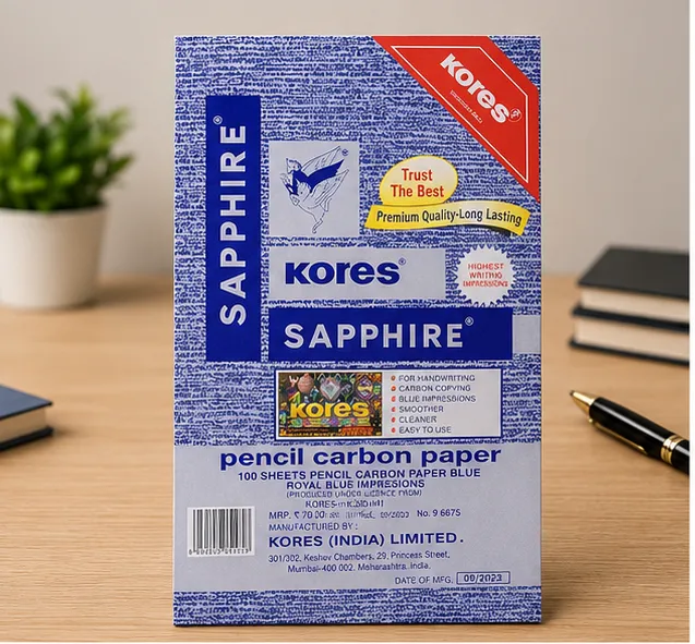 Kores Sapphire Pencil Carbon Paper – 100 Sheets | Royal Blue Carbon Paper for Handwriting & Document Copying - Image 6