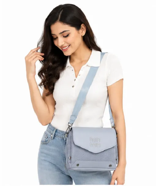 Min Min Sky Blue Women's Sling Bag | Premium Crossbody Shoulder Bag for Daily Use - Image 3