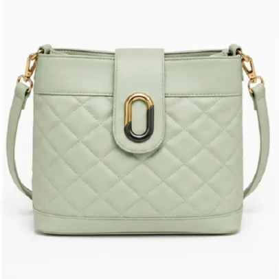 Mint Green Women's Crossbody Sling Bag with Back Zip Pocket and Adjustable Shoulder Strap