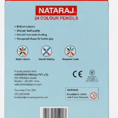 Nataraj 24 Colour Pencils with free sharpener premium colouring pencils