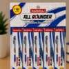 Nataraj All Rounder blue ink retractable ball pen pack of 10 smooth writing pens for school, office, college, exams and daily use.