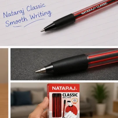 Nataraj Classic Blue Ball Pen Pack of 50 for School, Office and Everyday Writing.