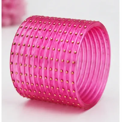 Pink 24 PCS Glass Bangles Set for Women SRMN E Marketplace,