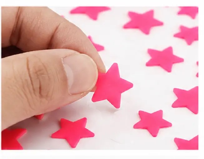Pink Star Shape Velvet Bindi Pack of 5 Sheets | Self Adhesive Designer Bindis - Image 3