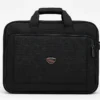 Premium black laptop office bag with padded laptop compartment, water-resistant fabric, durable zipper, and multiple storage pockets for business professionals.