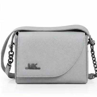 MK Collection Grey Women's Crossbody Sling Bag with Adjustable Shoulder Strap and Premium Leather Look Finish
