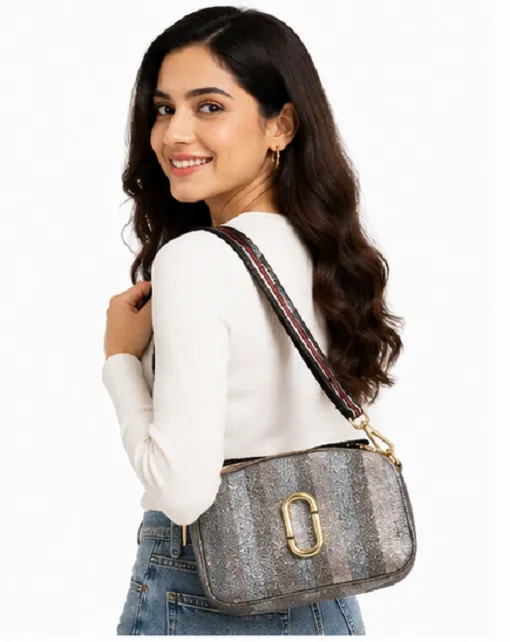 Metallic Grey Women's Crossbody Sling Bag | Premium Designer Shoulder Bag for Daily Use - Image 4