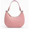 Pink Quilted Women's Hobo Shoulder Bag with Adjustable Strap Premium Fashion Handbag for Daily Use