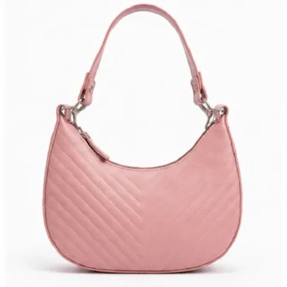 Pink Quilted Women's Hobo Shoulder Bag with Adjustable Strap Premium Fashion Handbag for Daily Use