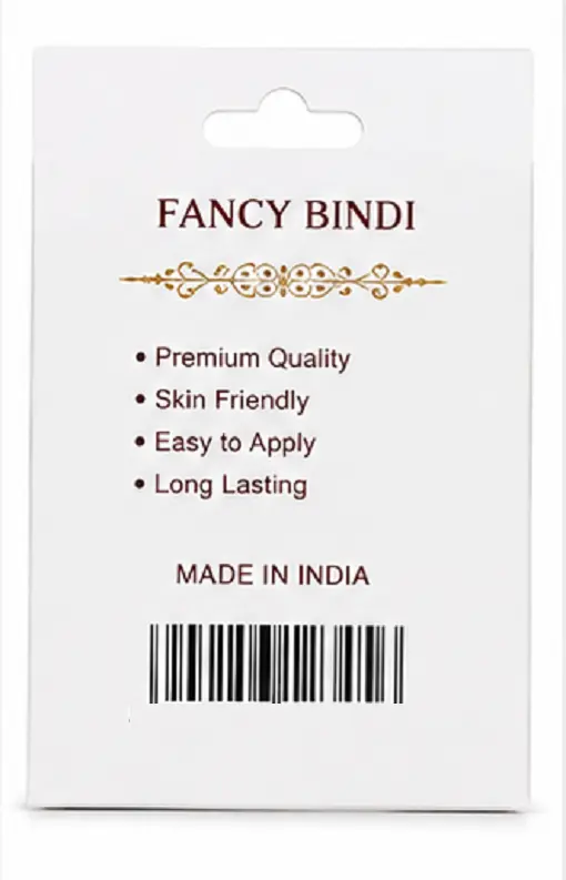 Premium Round Stone Fancy Bindi Pack of 5 | Self Adhesive Designer Bindis - Image 4