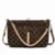 Brown Printed Women's Tote Shoulder Bag with Adjustable Strap and Multiple Pockets for Office Shopping and Daily Use