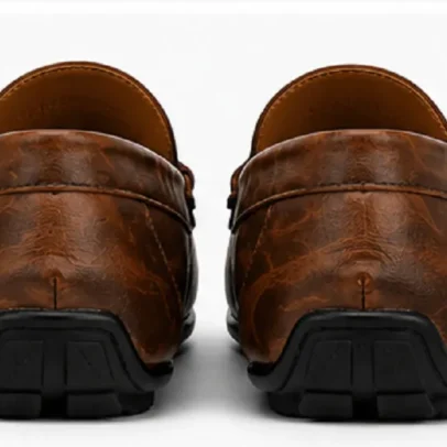 Premium Textured Slip-On Loafers for Men Soft Cushioned Casual Driving Shoes.,