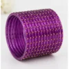Purple 24 PCS glass bangles set with golden dot design for women and girls, traditional Indian Kanch Ki Chudi for weddings, festivals and ethnic wear.