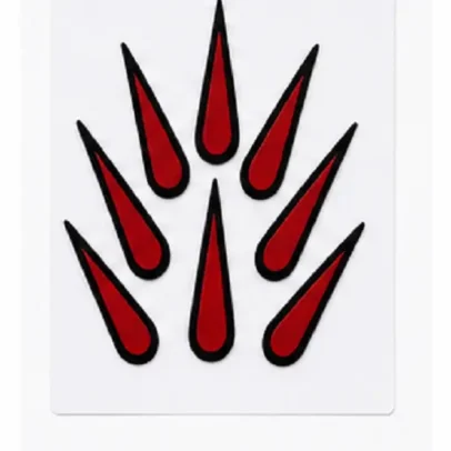 Red Water Proof Outline Self Adhesive Designer Bindi Stickers – Pack of 5 for Women & Girls