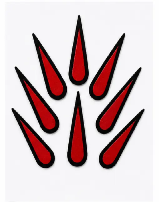 Red Water Proof Outline Designer Bindi Pack of 5 | Self Adhesive Fancy Bindis - Image 3