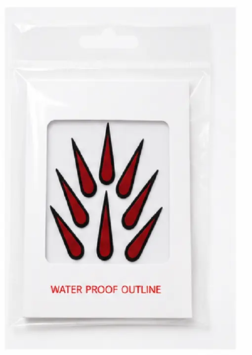 Red Water Proof Outline Designer Bindi Pack of 5 | Self Adhesive Fancy Bindis - Image 5