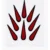 Red water proof outline self adhesive designer bindi stickers pack of 5 for women and girls, ideal for weddings, festivals, pooja, dance performances, parties and traditional ethnic wear.