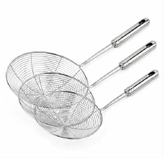 Stainless Steel Wire Skimmer Strainer (Jhara) | Frying Spider Strainer with Long Handle | Available in Multiple Sizes - Image 2