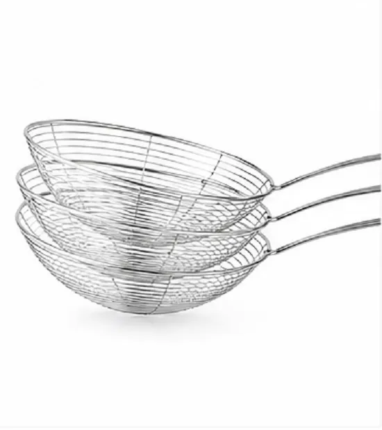 Stainless Steel Wire Skimmer Strainer (Jhara) | Frying Spider Strainer with Long Handle | Available in Multiple Sizes - Image 6