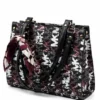 MK Printed Women's Tote Handbag with Dual Handles Stylish Designer Shoulder Bag for Office Shopping and Daily Use