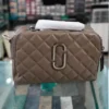 Taupe Quilted Women's Crossbody Sling Bag with Premium Metal Buckle and Adjustable Shoulder Strap