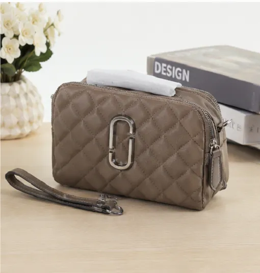 Taupe Quilted Women's Crossbody Sling Bag | Premium Designer Shoulder Bag for Daily Use - Image 3