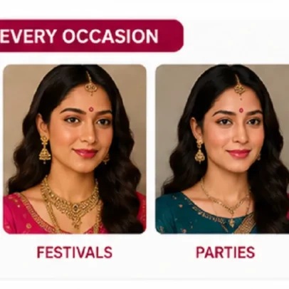 Traditional Stone Bindi Premium Designer Bridal Bindi Pack of 5,,.