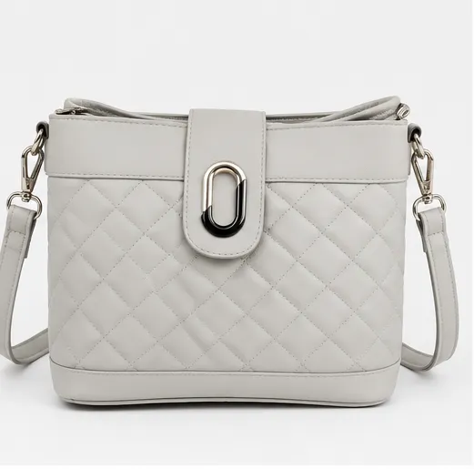 White Quilted Women's Sling Bag | Premium Crossbody Shoulder Bag for Women - Image 6