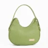 Woman carrying Green Women's Shoulder Bag Premium Leather Look Fashion Handbag for Daily Use