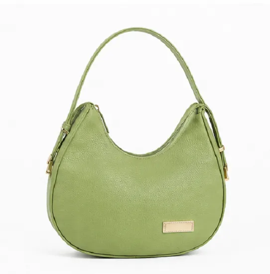Woman carrying Green Women's Shoulder Bag Premium Leather Look Fashion Handbag for Daily Use
