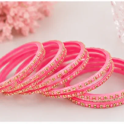 ink 24 PCS Stone Studded Bangles Set for Women SR