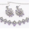 Fashion Women's Lavender Stone Necklace Set with Matching Earrings and Pendant
