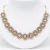 Gold Plated Champagne Crystal Necklace Set with Matching Earrings for Women