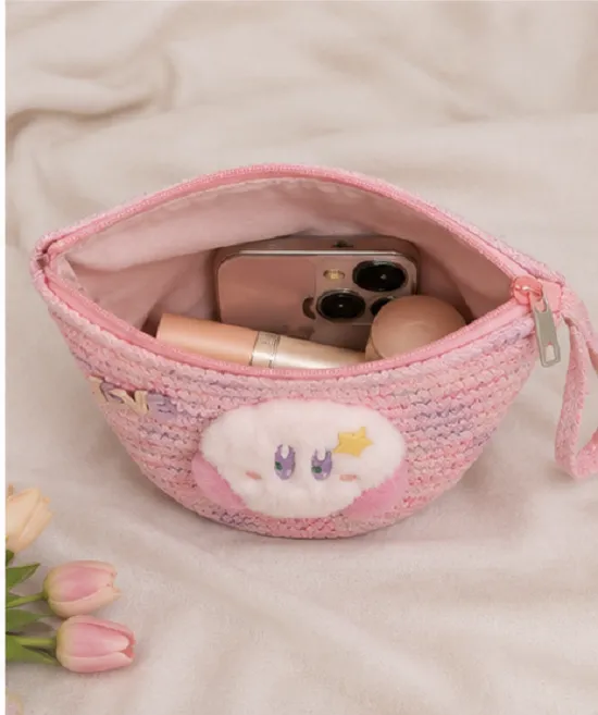 Kids Cute Pink Crochet Sling Bag | Plush Mini Crossbody Bag for Girls - Image 6