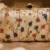 Women's Floral Embroidered Box Clutch with Gold Frame and Detachable Chain Strap