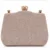 Fashion Women's Champagne Glitter Box Clutch with Crystal Clasp Closure