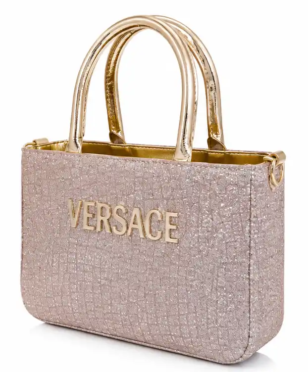 Women's Rose Gold Metallic Top Handle Handbag | Premium Party & Occasion Tote Bag - Image 3
