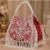 Women's White Quilted Tote Handbag with Front Zip Pocket and Dual Top Handles