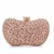 Fashion Women's Rose Gold Crystal Box Clutch Bag with Sparkling Crystal Embellishments