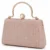 Womens Rose Gold Pearl Clasp Evening Clutch Bag with Metal Handle