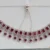 Silver Plated Ruby Red Stone Necklace Set with Matching Earrings for Women